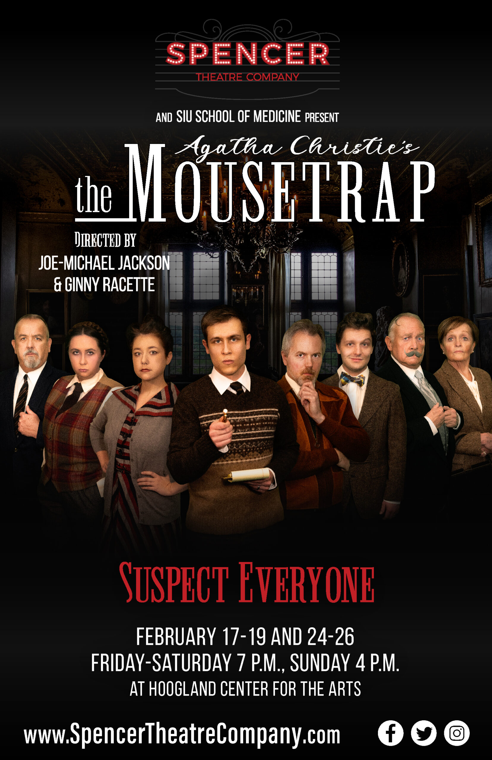 Agatha Christie's The Mousetrap February 17-26, 2023