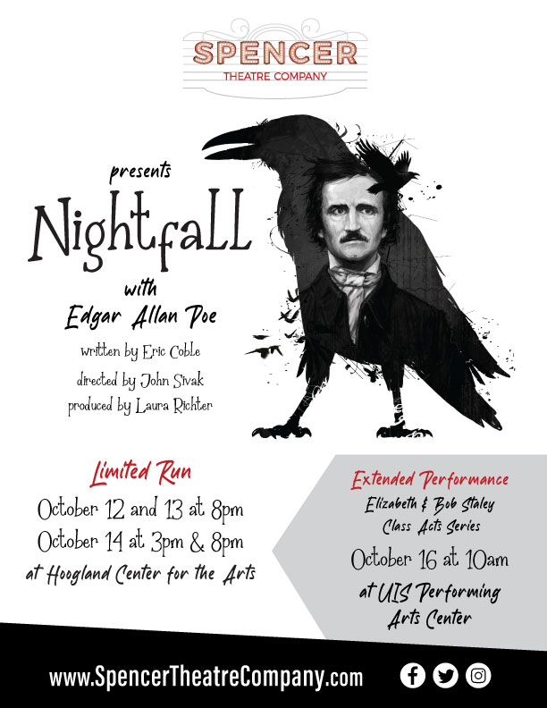 Nightfall with Edgar Alan Poe October 12-14 & 16